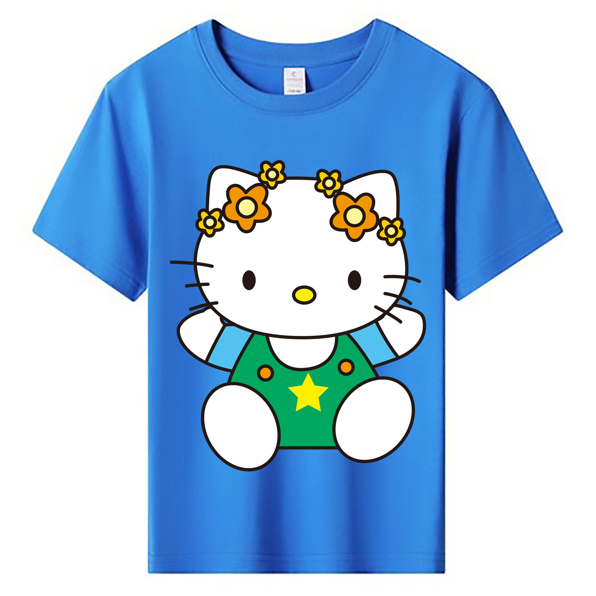 （画像用） Hello Kitty ハローキティ 綿100％キッズTシャツ（フロントプリント）